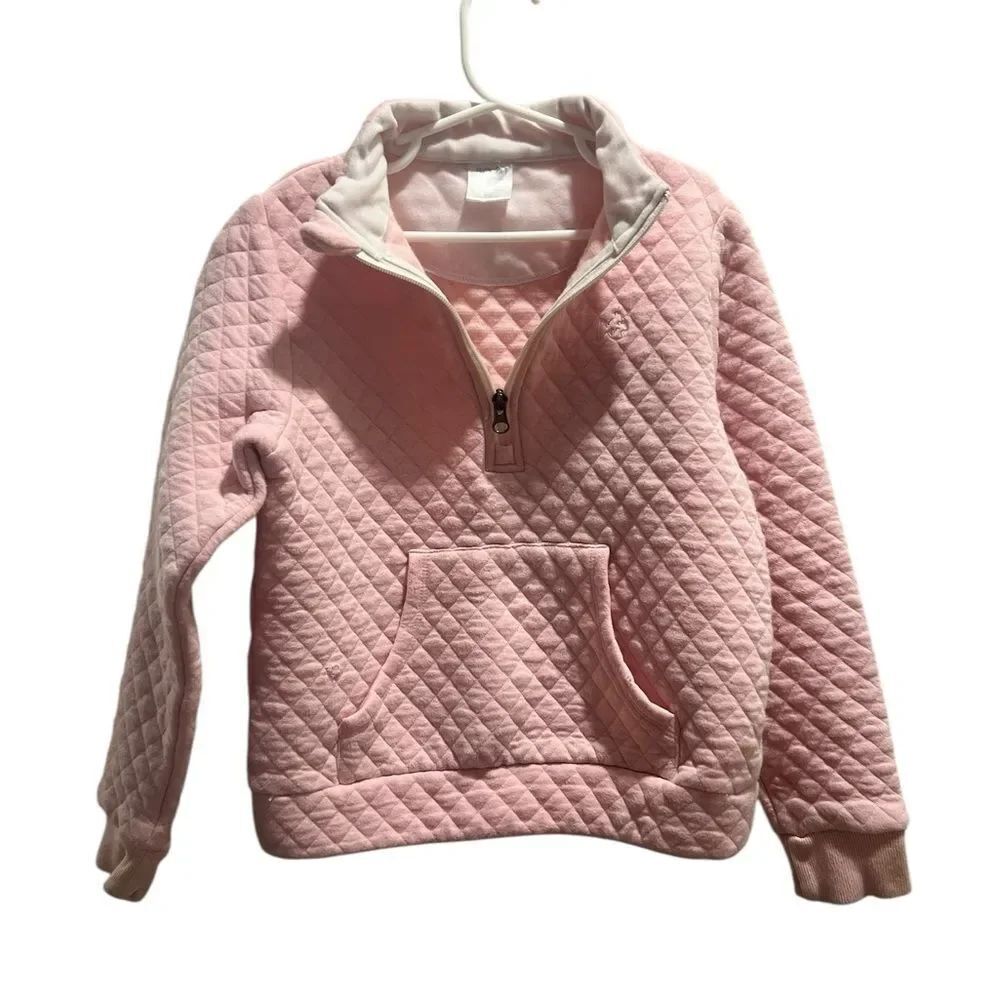 Prodoh Girls Quilted Half Zip Pullover Pink Size 10
